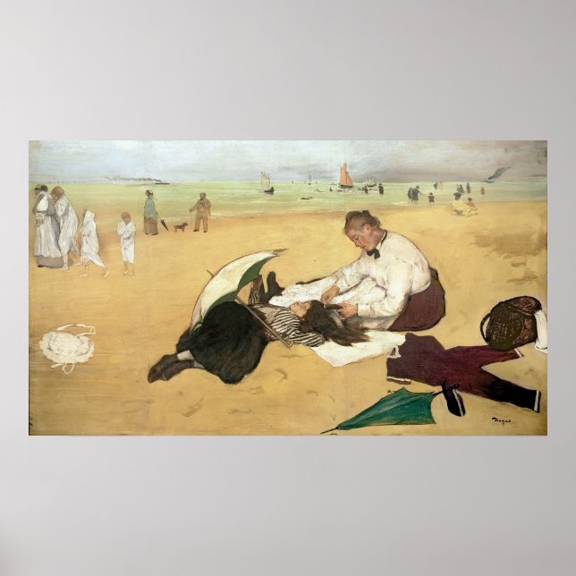 Edgar Degas | Beach scene Poster (Front)