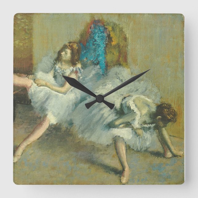 Edgar Degas | Before the Ballet, 1890-1892 Square Wall Clock (Front)