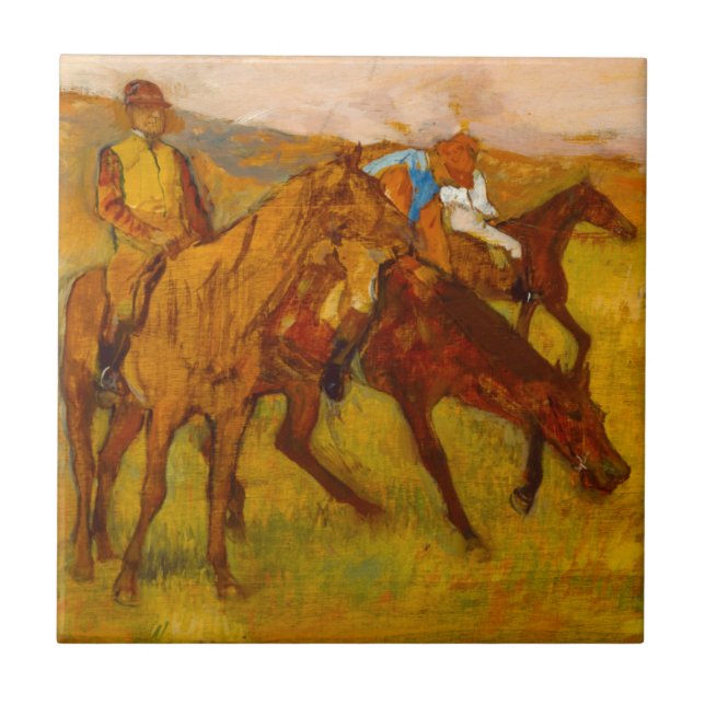 Edgar Degas Before the Race Ceramic Tile (Front)