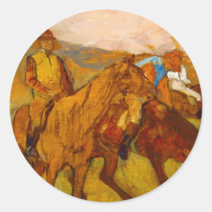 Edgar Degas Before the Race Classic Round Sticker
