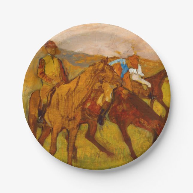 Edgar Degas Before the Race Paper Plate (Front)