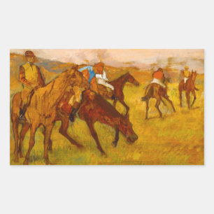 Edgar Degas Before the Race Rectangular Sticker