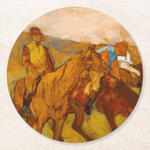 Edgar Degas Before the Race Round Paper Coaster