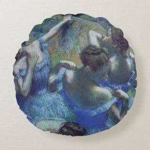 Edgar Degas   Blue Dancers, c.1899 Round Cushion