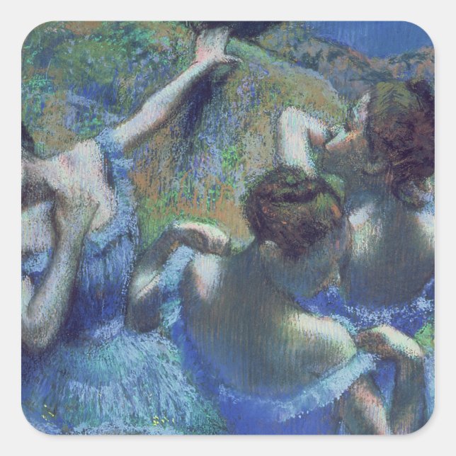 Edgar Degas | Blue Dancers, c.1899 Square Sticker (Front)