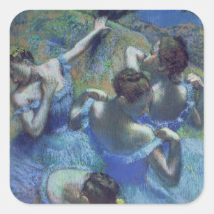 Edgar Degas   Blue Dancers, c.1899 Square Sticker