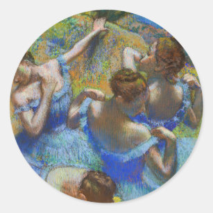 Edgar Degas - Blue Dancers Classic Round Sticker