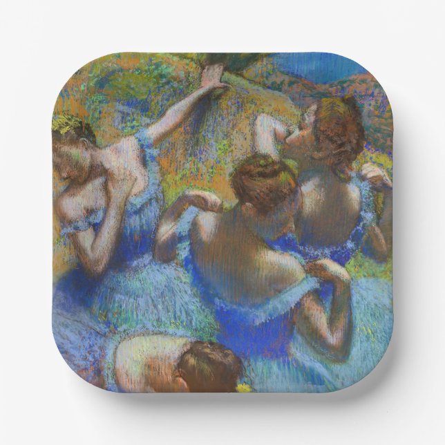 Edgar Degas - Blue Dancers Paper Plate (Front)