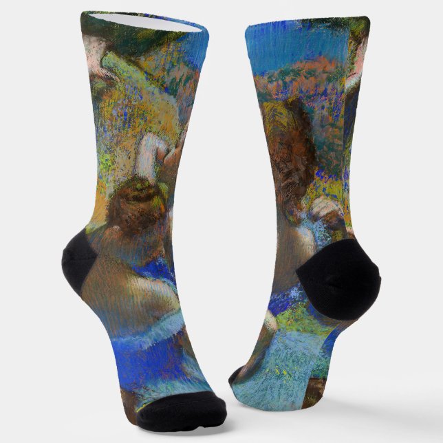 Edgar Degas - Blue Dancers Socks (Angled)