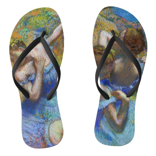 Edgar Degas - Blue Dancers Thongs (Footbed)