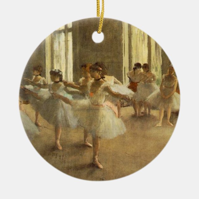 Edgar Degas Ceramic Tree Decoration (Front)