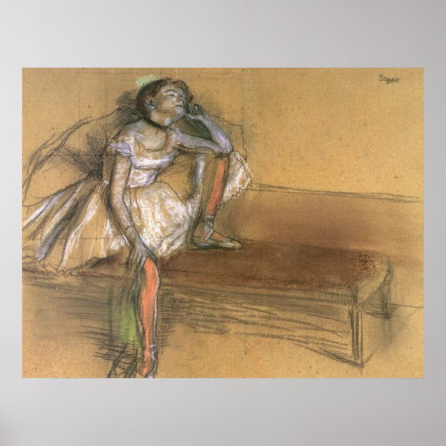 Edgar Degas Coryphee Resting Poster (Front)