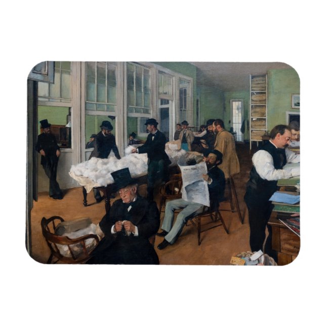 Edgar Degas - Cotton Office in New Orleans Magnet (Horizontal)