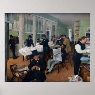 Edgar Degas - Cotton Office in New Orleans Poster