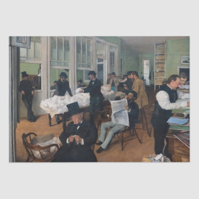Edgar Degas - Cotton Office in New Orleans Tissue Paper (Front)