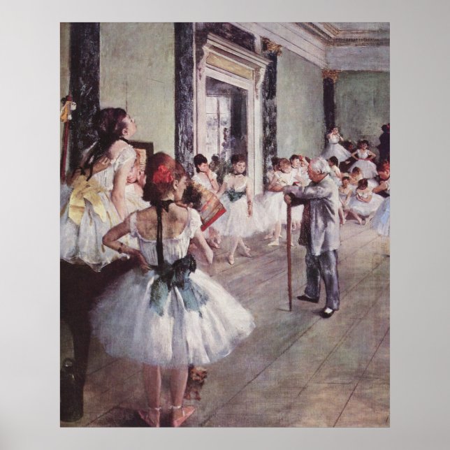 Edgar Degas - Dance Class 1875 oil canvas dancers Poster (Front)