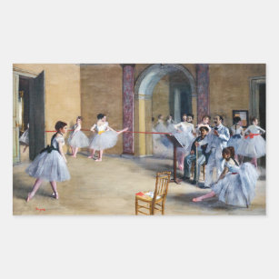 Edgar Degas - Dance Foyer, Opera rue Le Peletier Rectangular Sticker