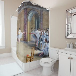 Edgar Degas - Dance Foyer, Opera rue Le Peletier Shower Curtain