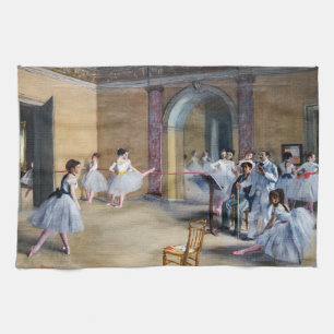 Edgar Degas - Dance Foyer, Opera rue Le Peletier Tea Towel