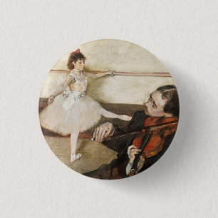 Edgar Degas. Dance lesson. Vintage impressionism 3 Cm Round Badge
