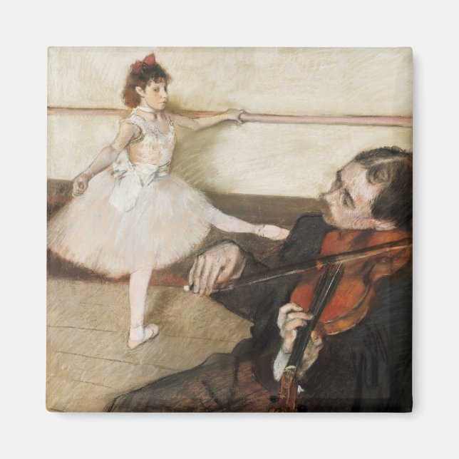 Edgar Degas Dance lesson. Vintage impressionism Magnet (Front)