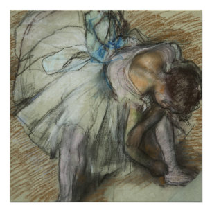 Edgar Degas - Dancer Adjusting Her Shoe Poster
