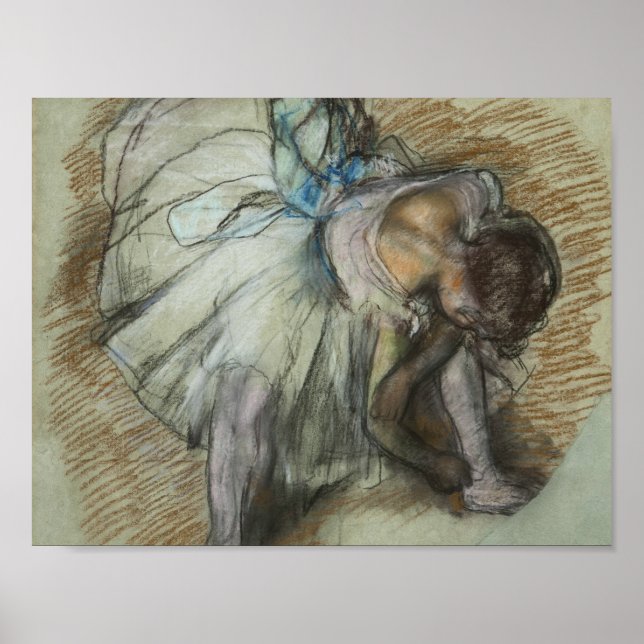 Edgar Degas - Dancer Adjusting Her Shoe Poster (Front)