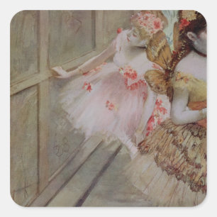 Edgar Degas Dancer against a stage flat, c.1880 Square Sticker