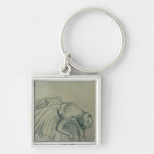 Edgar Degas Dancer Fixing her Slipper, c.1865 Key Ring