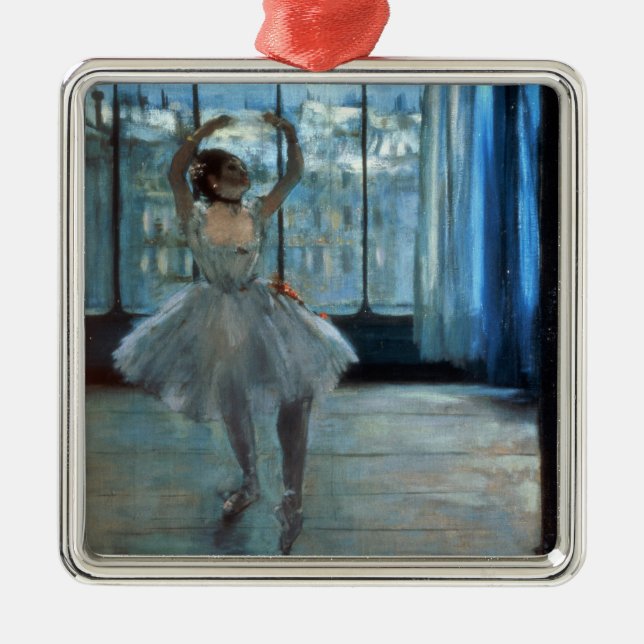 Edgar Degas | Dancer in Front of a Window Metal Tree Decoration (Front)