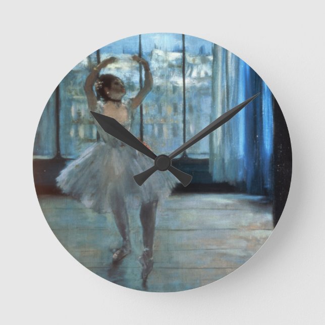 Edgar Degas | Dancer in Front of a Window Round Clock (Front)