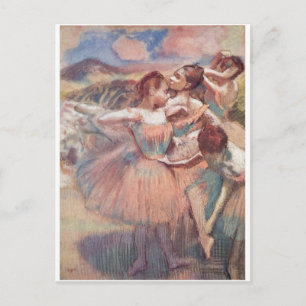 Edgar Degas - Dancer in Landscape 1897 Pink Girls Postcard