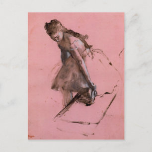 Edgar Degas - Dancer slipping on her shoe Postcard