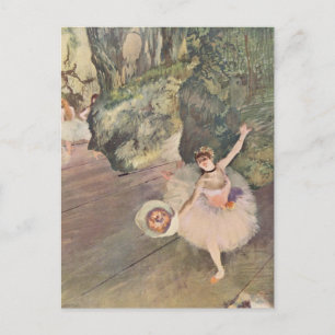 Edgar Degas   Dancer Takes a Bow   New Address Announcement Postcard