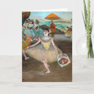 Edgar Degas - Dancer with Bouquet, Bowing on Stage Card