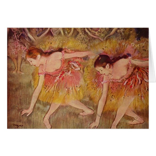 Edgar Degas Dancers Bending Down Card (Front Horizontal)