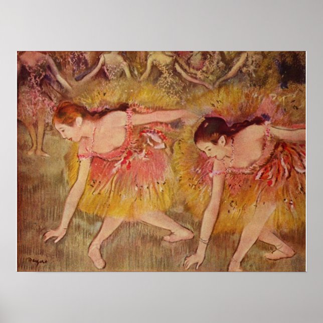Edgar Degas Dancers Bending Down Poster (Front)