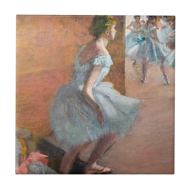 Edgar Degas - Dancers Climbing a Staircase Ceramic Tile (Front)