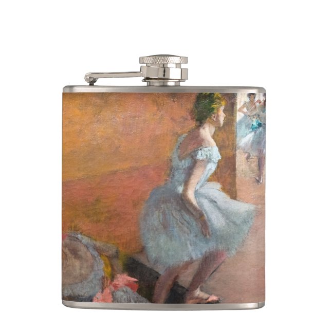 Edgar Degas - Dancers Climbing a Staircase Hip Flask (Front)