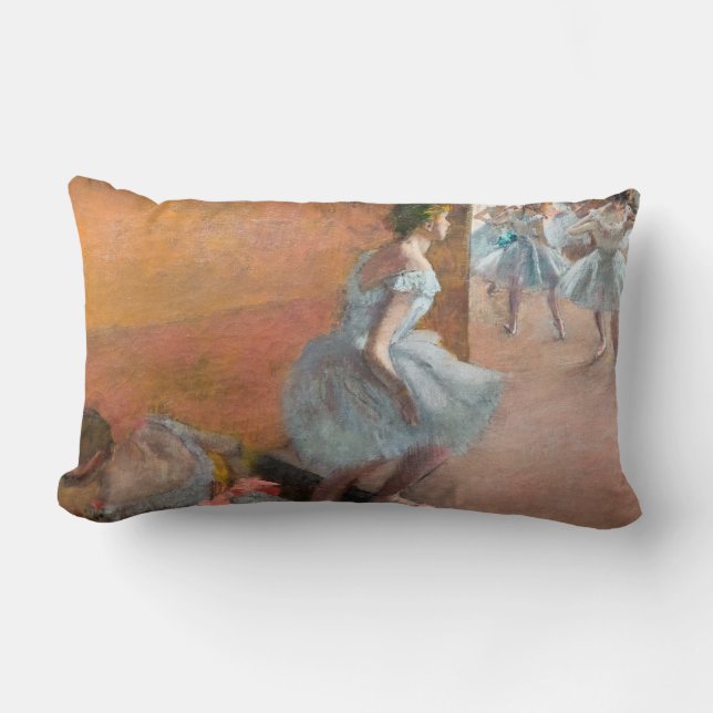 Edgar Degas - Dancers Climbing a Staircase Lumbar Cushion (Front)