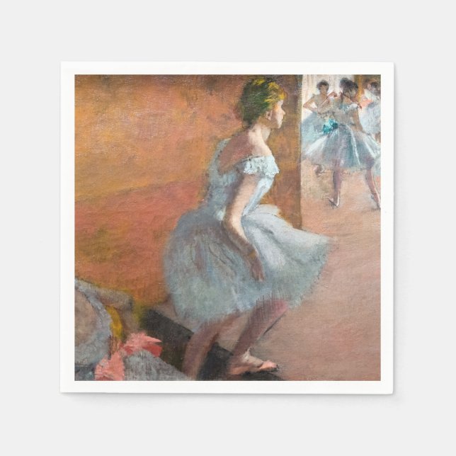 Edgar Degas - Dancers Climbing a Staircase Napkin (Front)
