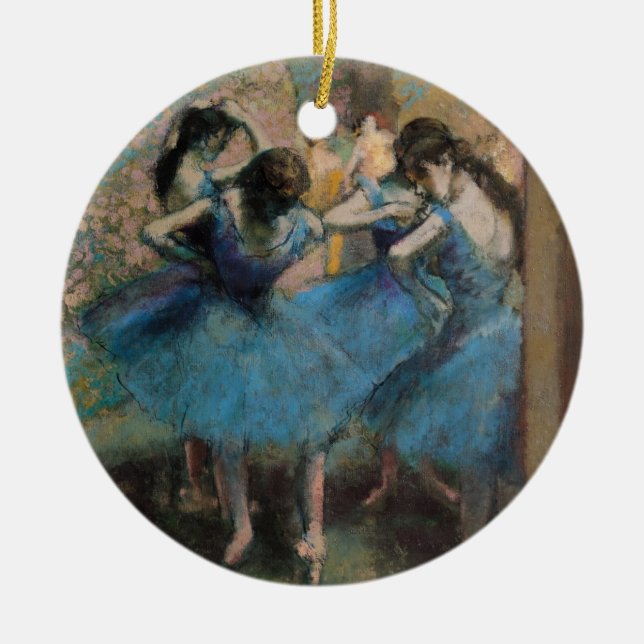 Edgar Degas | Dancers in blue, 1890 Ceramic Ornament (Front)