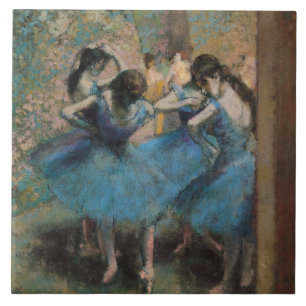 Edgar Degas Dancers in blue, 1890 Ceramic Tile