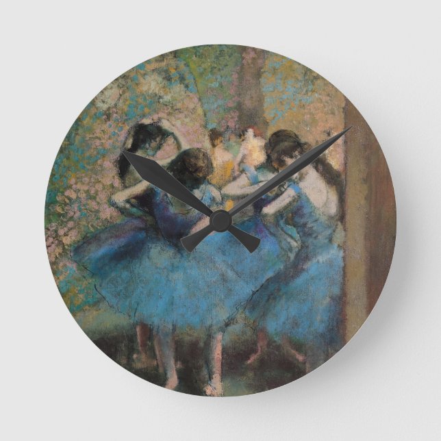 Edgar Degas | Dancers in blue, 1890 Round Clock (Front)