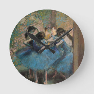 Edgar Degas Dancers in blue, 1890 Round Clock