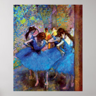 Edgar Degas - Dancers In Blue - Ballet Dance Lover Poster