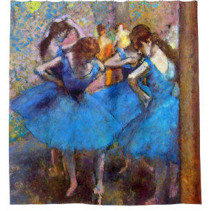 Edgar Degas - Dancers In Blue - Ballet Dance Lover Shower Curtain