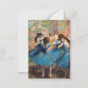 Edgar Degas - Dancers in blue Card