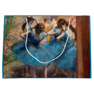 Edgar Degas - Dancers in blue Large Gift Bag