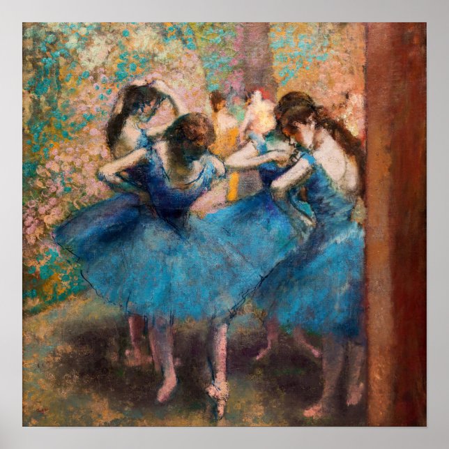 Edgar Degas - Dancers in blue Poster (Front)